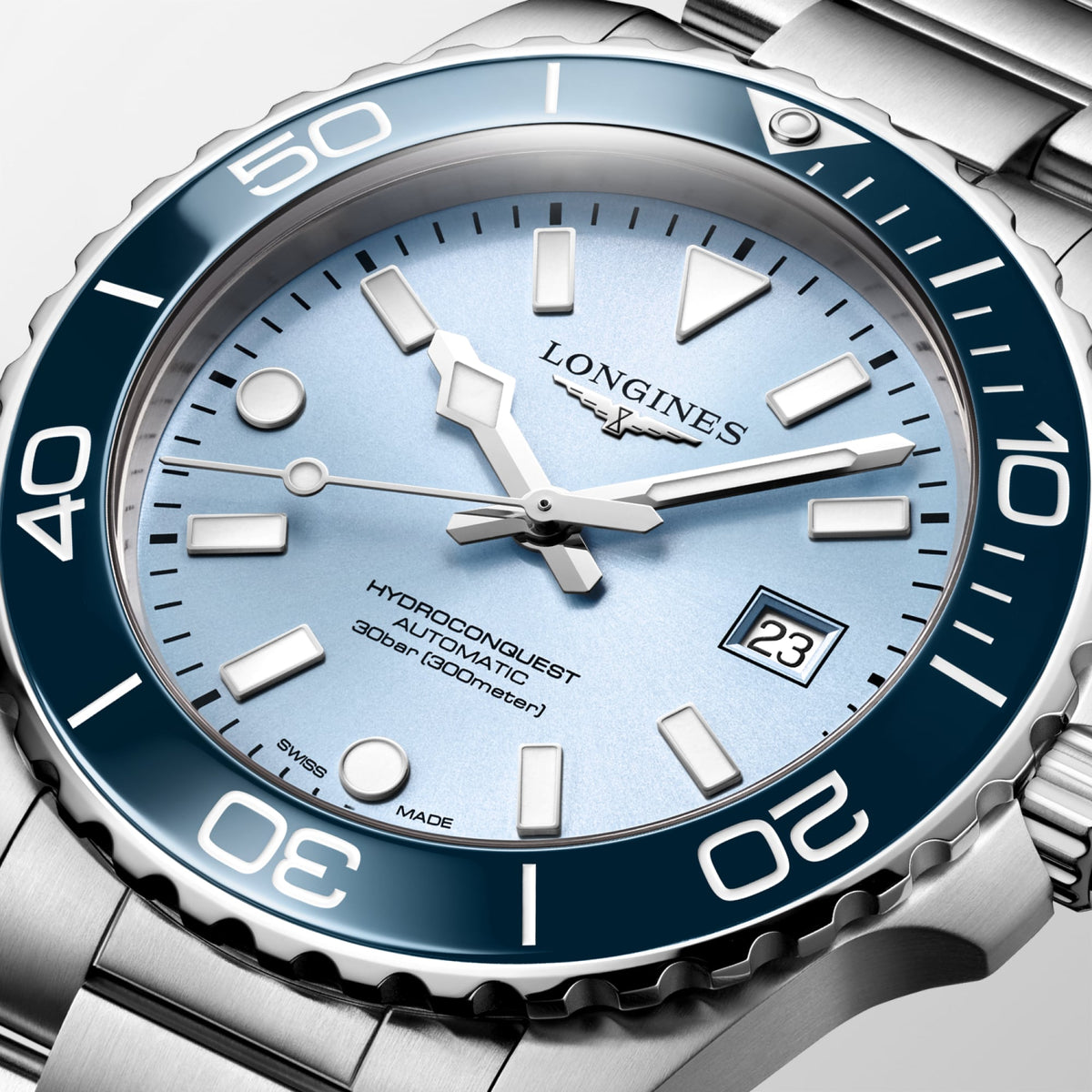 Longines HydroConquest Exclusive Edition 42mm L3.788.4.98.6 Watch for Men - dial close-up