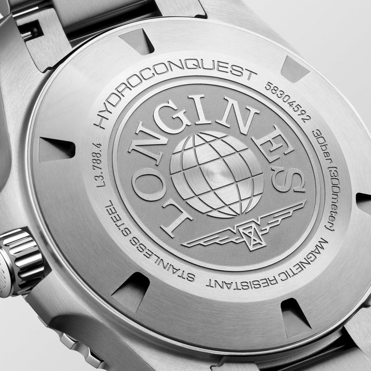 Longines HydroConquest Exclusive Edition 42mm L3.788.4.98.6 Watch for Men - case-back close-up