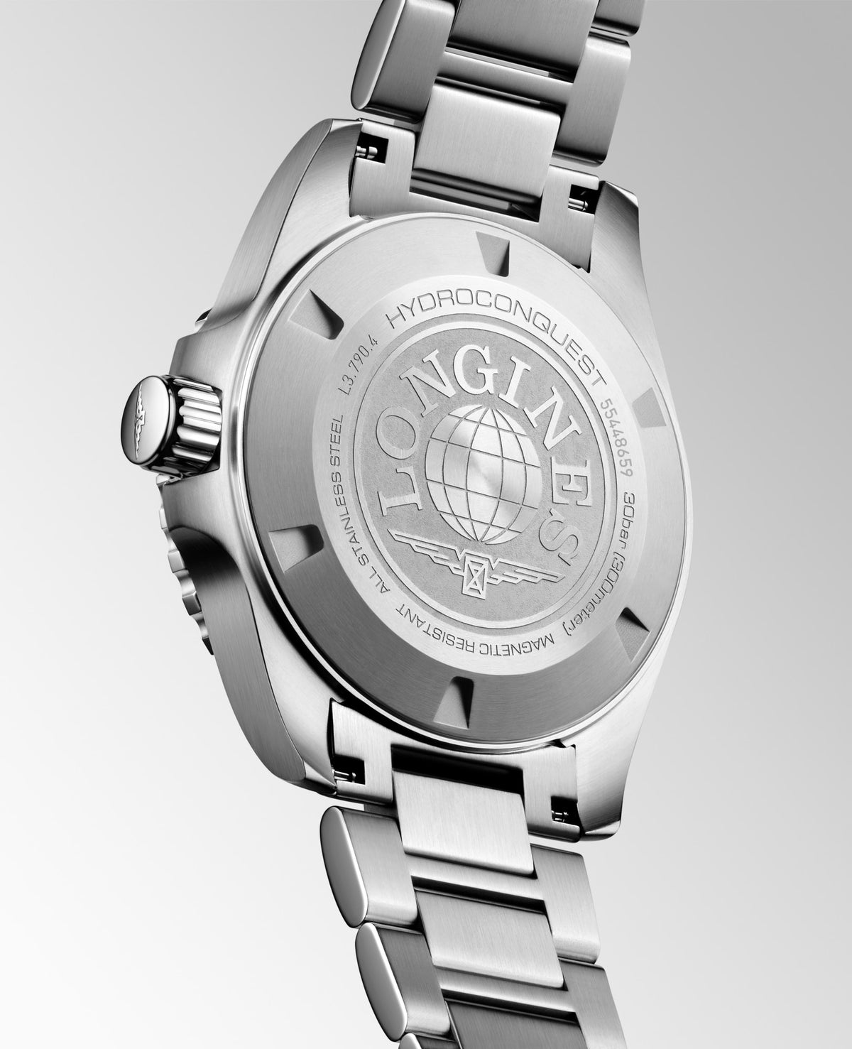 Longines HydroConquest GMT 41mm L3.790.4.56.6 Watch for Men - case-back view