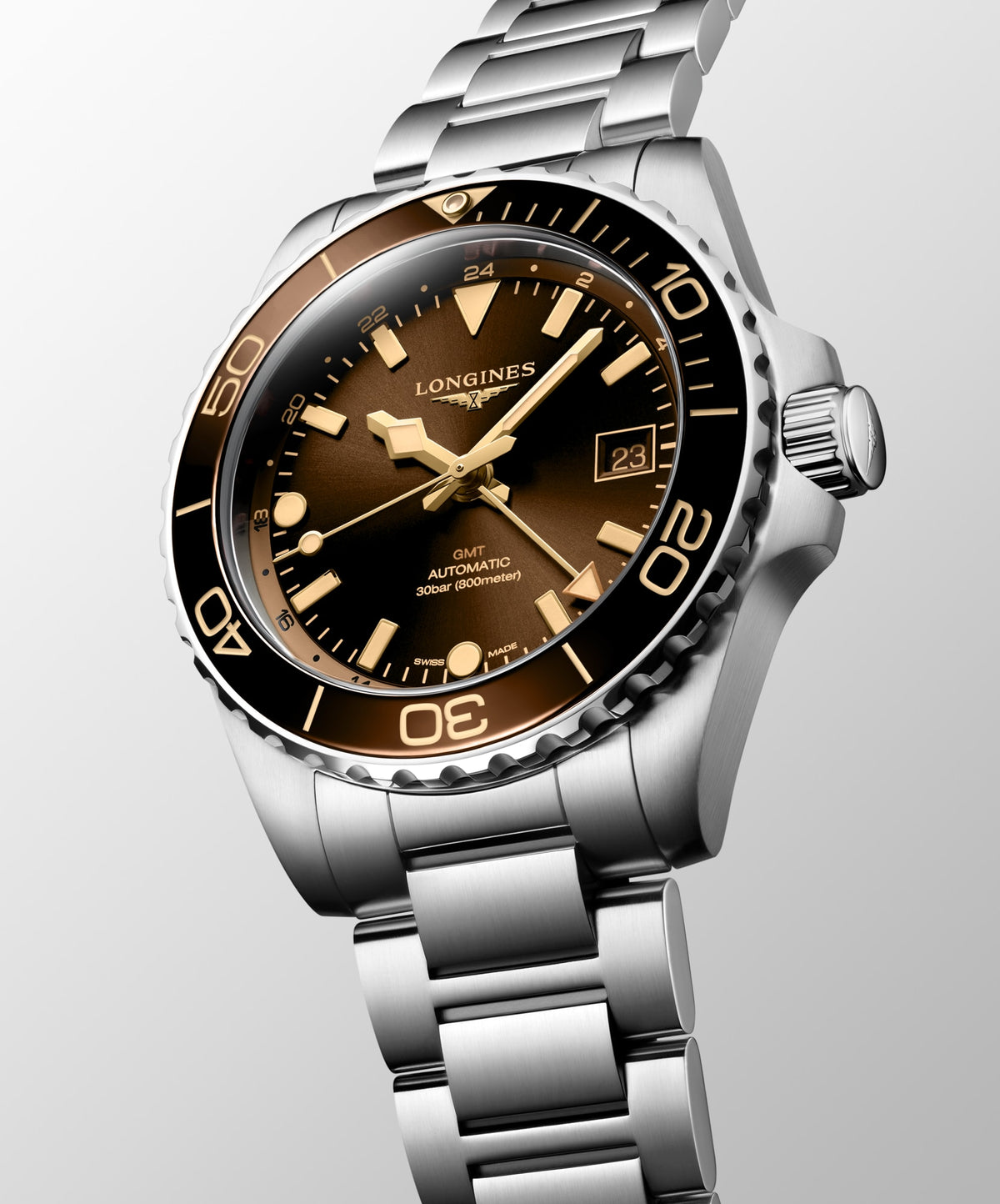 Longines HydroConquest GMT 41mm L3.790.4.66.6 Watch for Men - dial view
