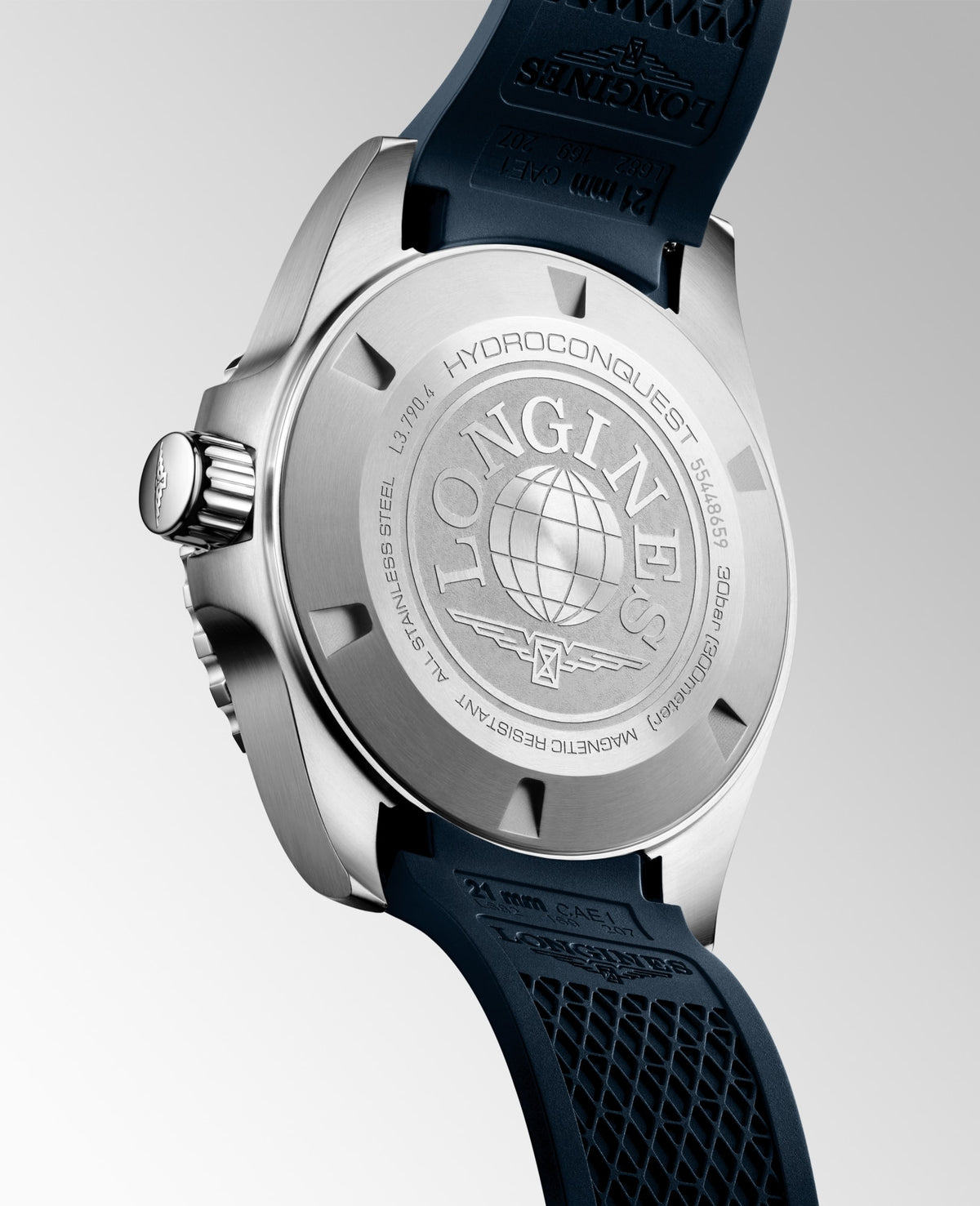 Longines HydroConquest GMT 41mm L3.790.4.96.9 Watch for Men - case-back view
