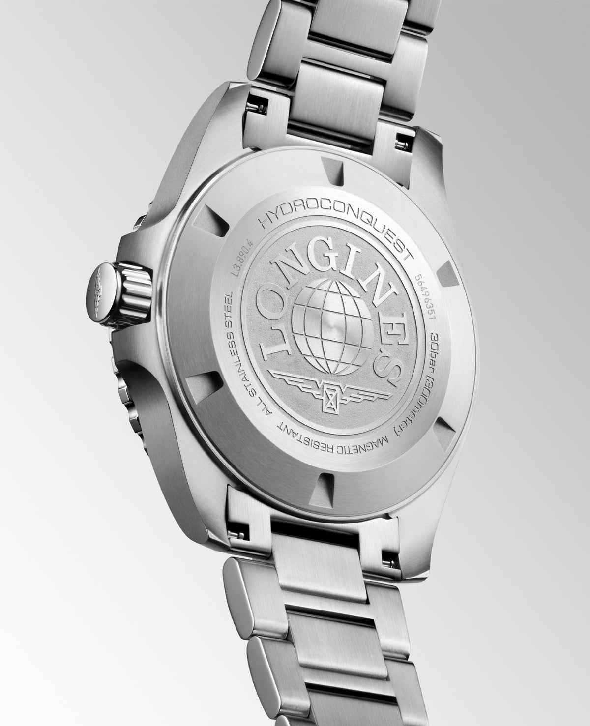 Longines HydroConquest GMT 43mm L3.890.4.96.6 Watch for Men - case-back view