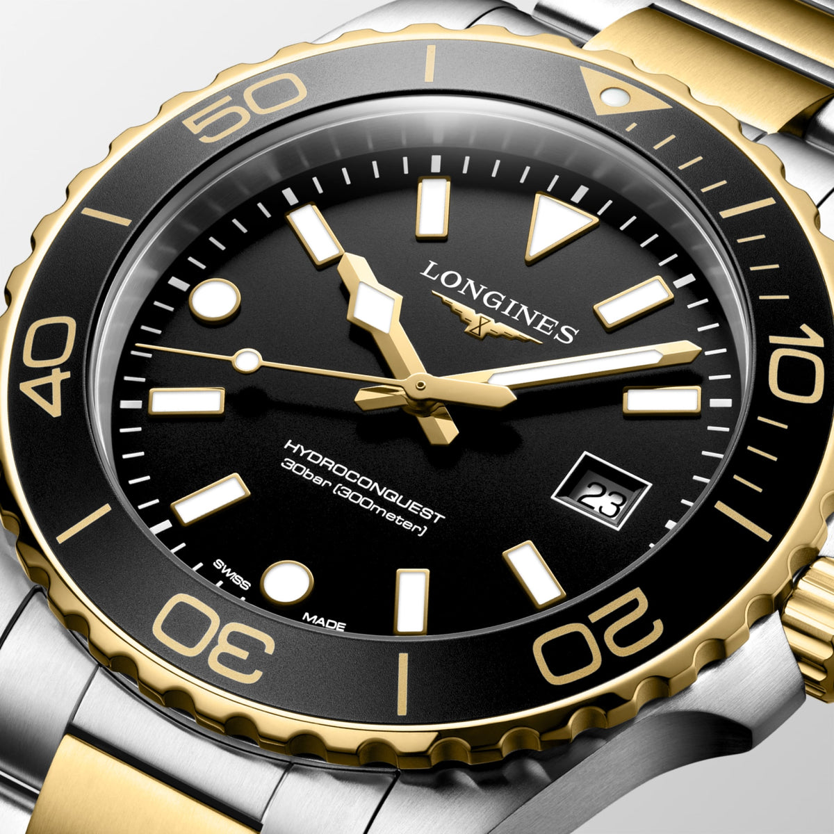 Longines HydroConquest 42mm L3.769.3.56.7 Watch for Men - dial close-up