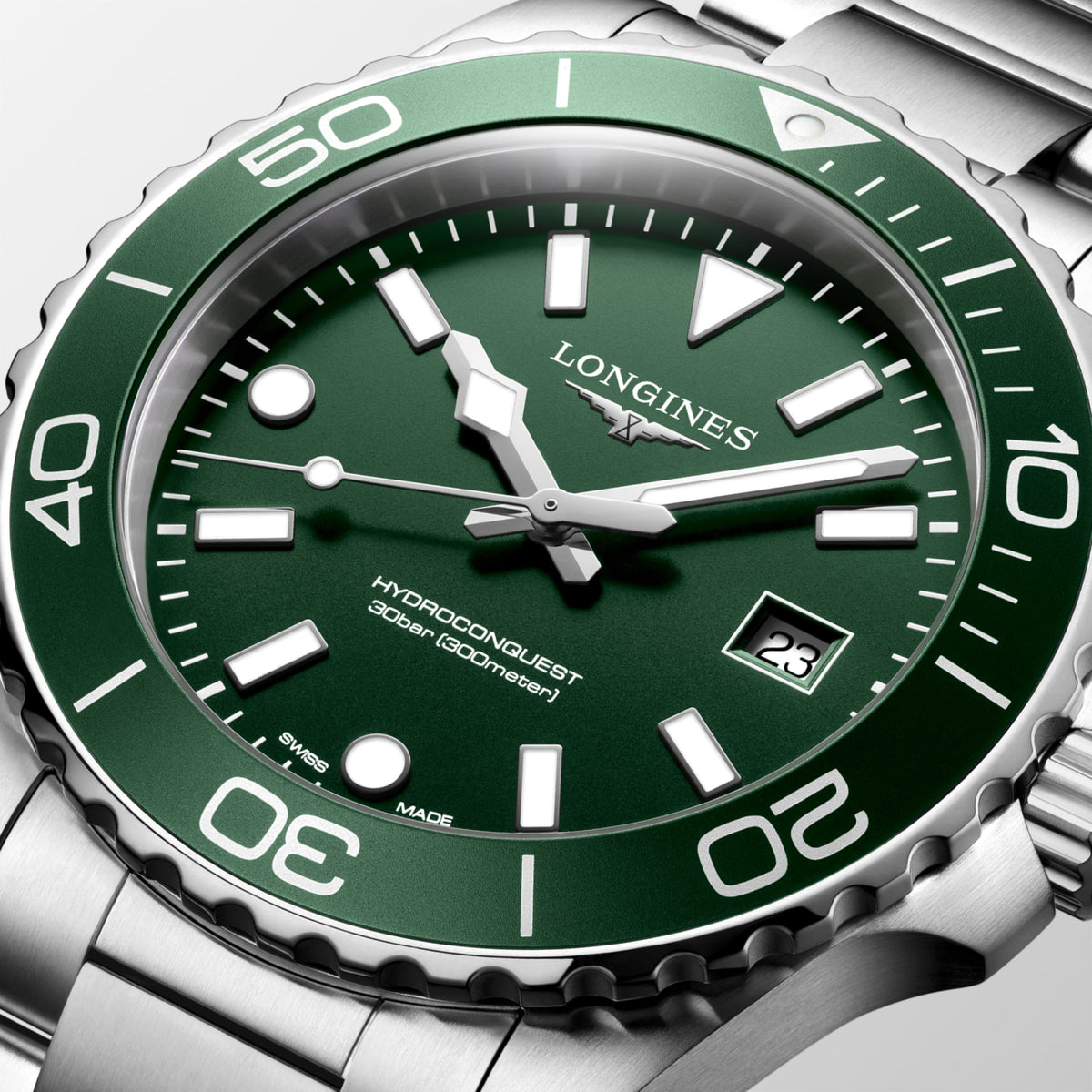 Longines HydroConquest 42mm L3.769.4.06.6 Watch for Men - dial close-up