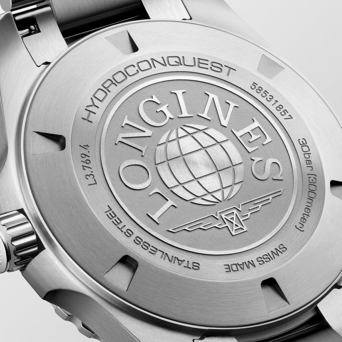 Longines HydroConquest 42mm L3.769.4.06.6 Watch for Men - case-back close-up