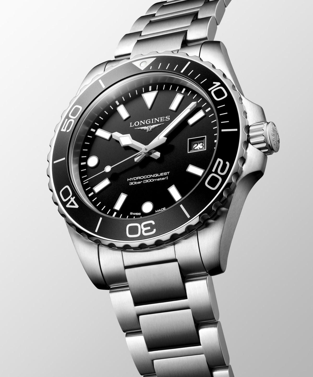 Longines HydroConquest 42mm L3.769.4.56.6 Watch for Men - dial view