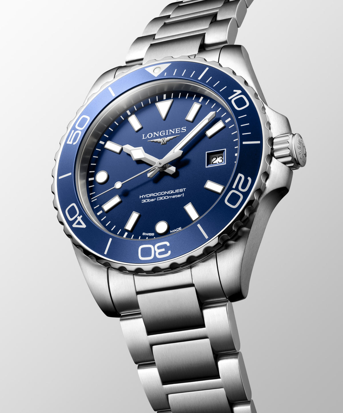 Longines HydroConquest 42mm L3.769.4.96.6 Watch for Men - dial view