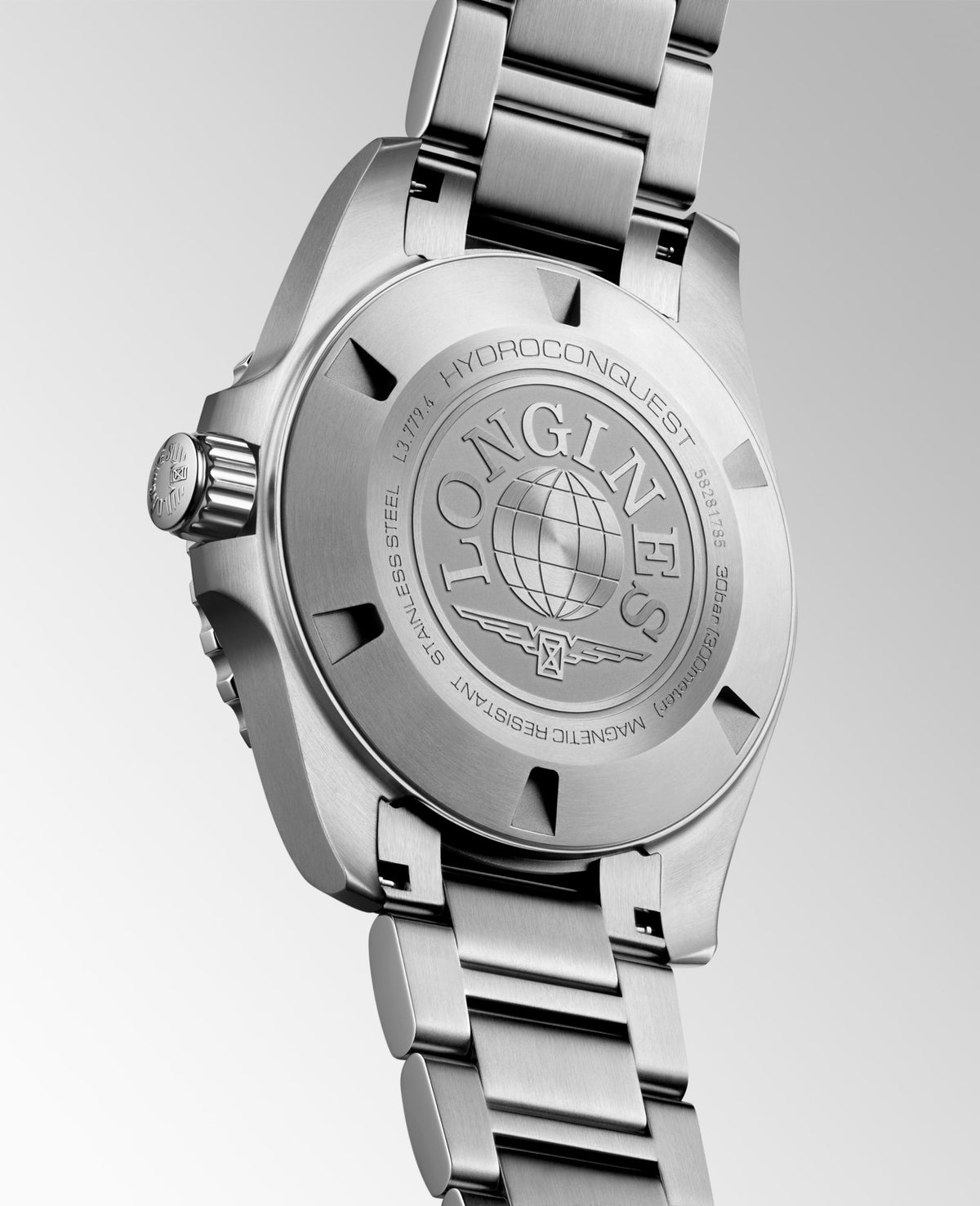 Longines HydroConquest 39mm L3.779.4.96.6 Unisex Watch - case-back view