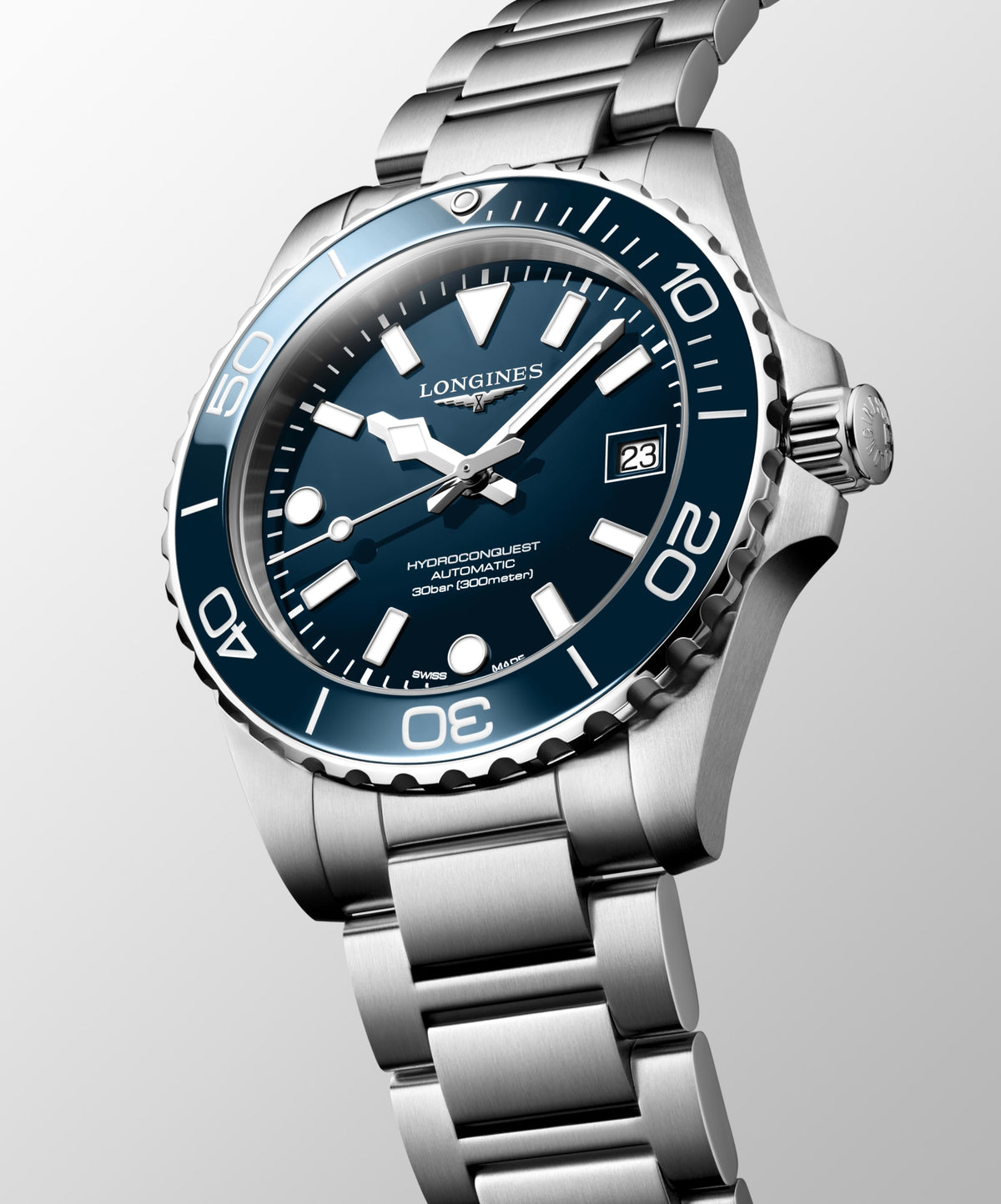 Longines HydroConquest 39mm L3.779.4.96.6 Unisex Watch - dial view