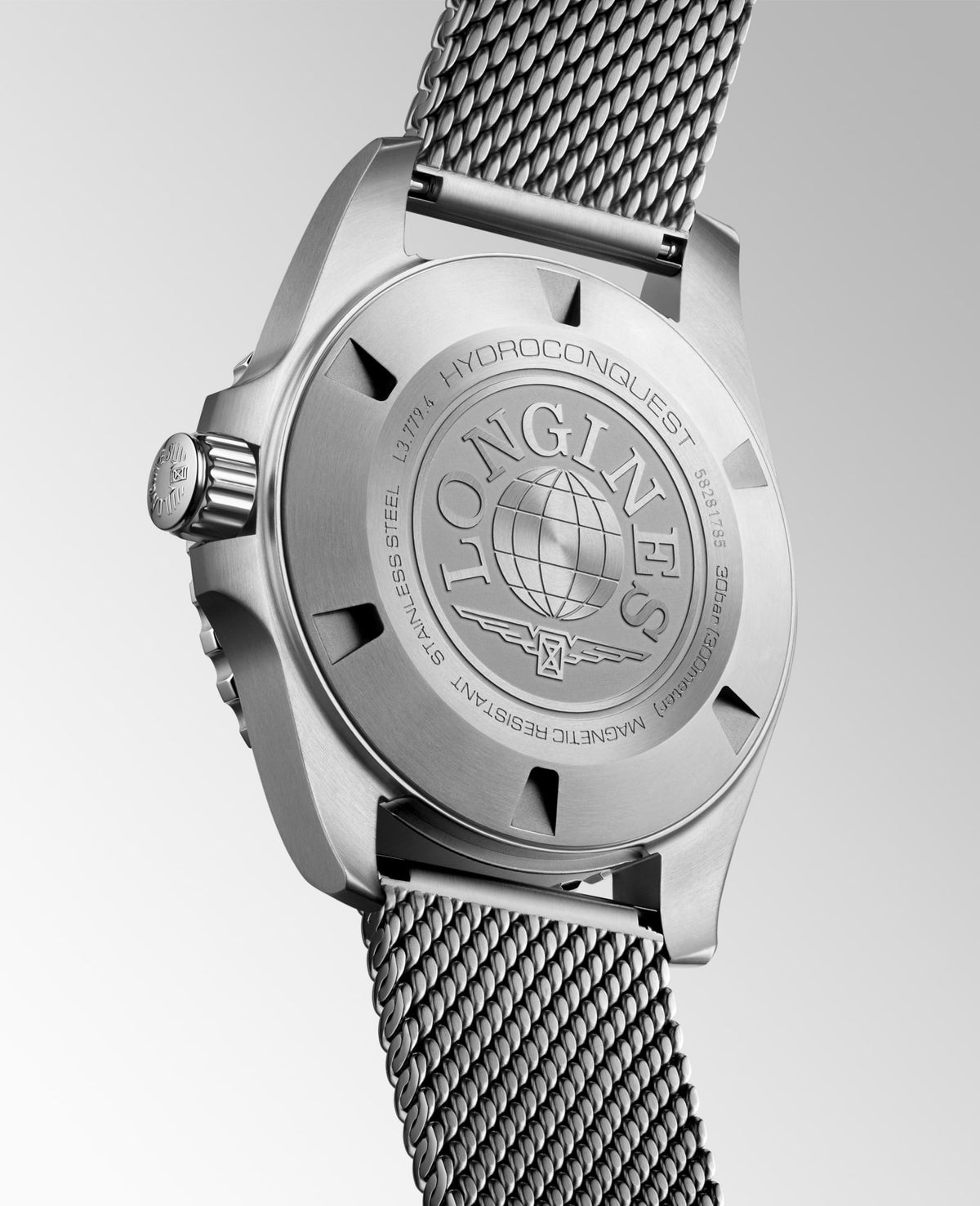 Longines HydroConquest 39mm L3.779.4.99.6 Unisex Watch - case-back view