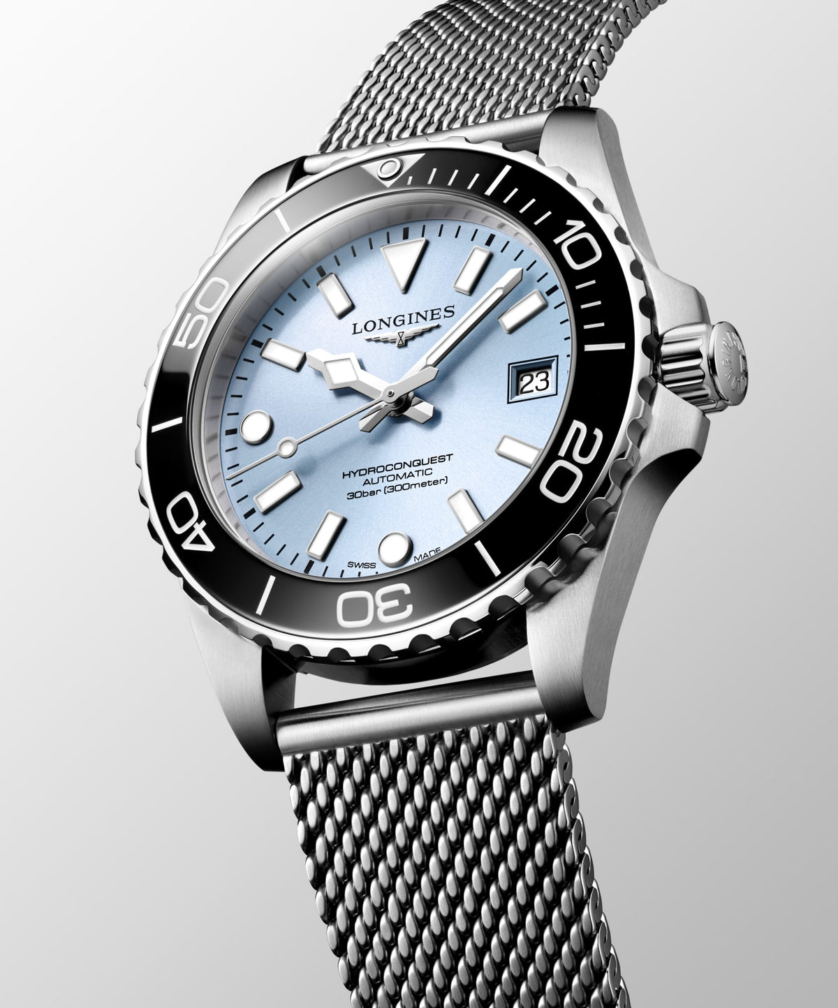 Longines HydroConquest 39mm L3.779.4.99.6 Unisex Watch - dial view