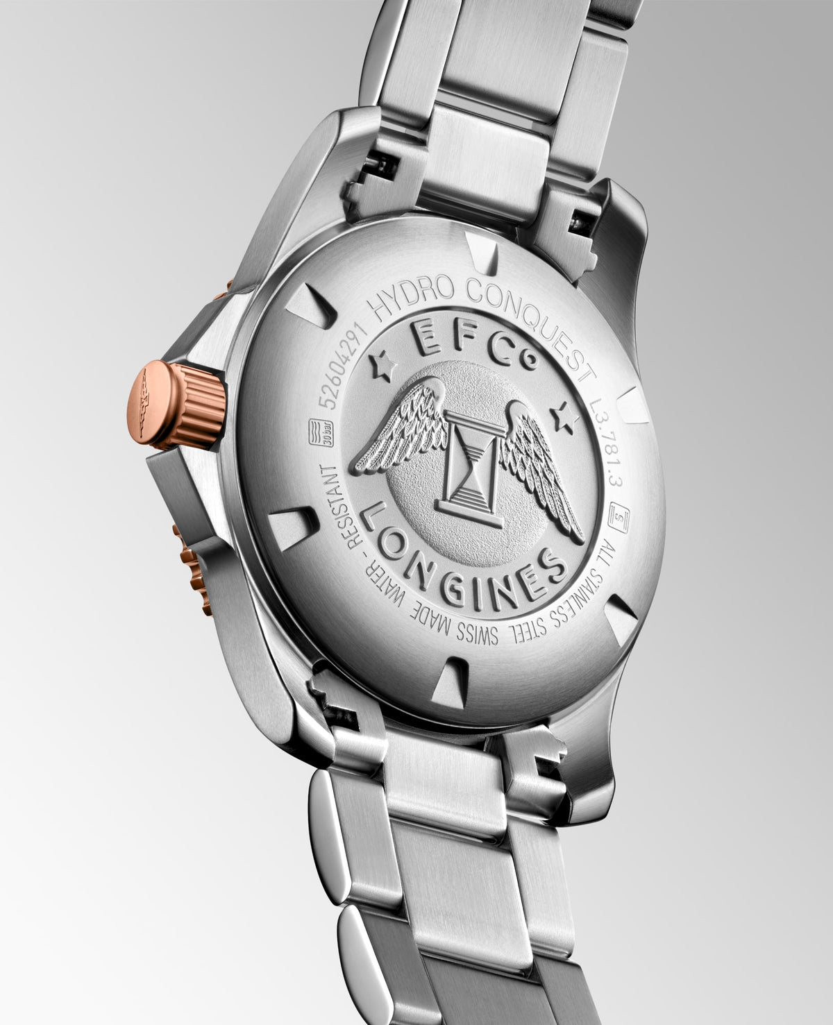 Longines HydroConquest 41mm L3.781.3.78.7 Watch for Men - case-back view