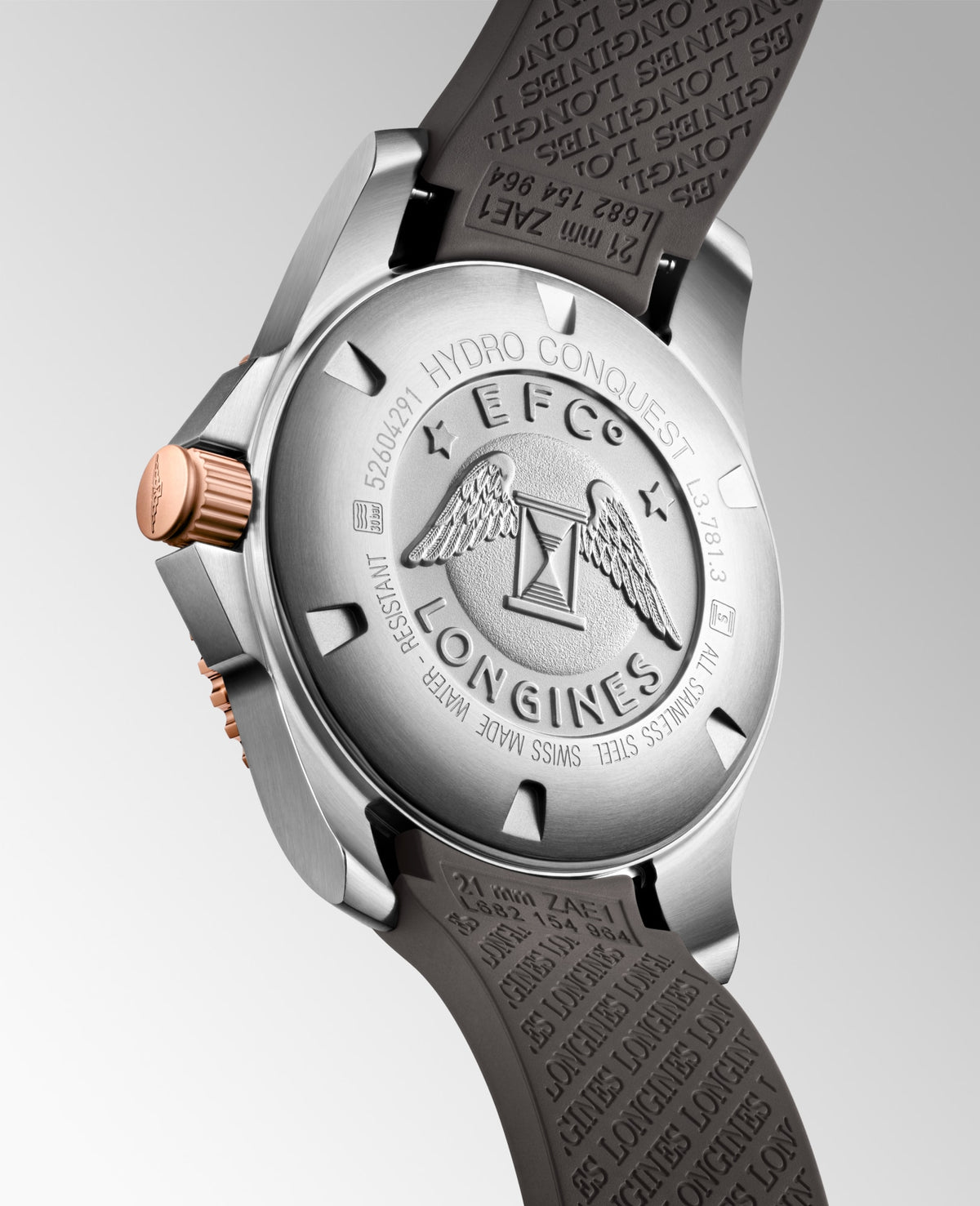 Longines HydroConquest 41mm L3.781.3.78.9 Watch for Men - case-back view