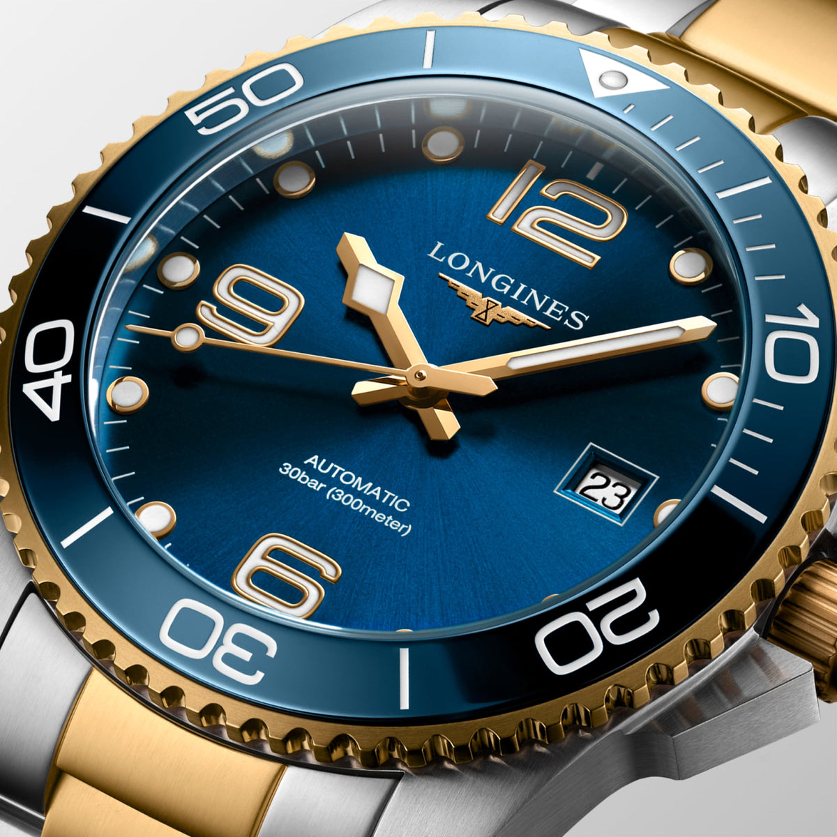 Longines HydroConquest 41mm L3.781.3.96.7 Watch for Men - dial close-up