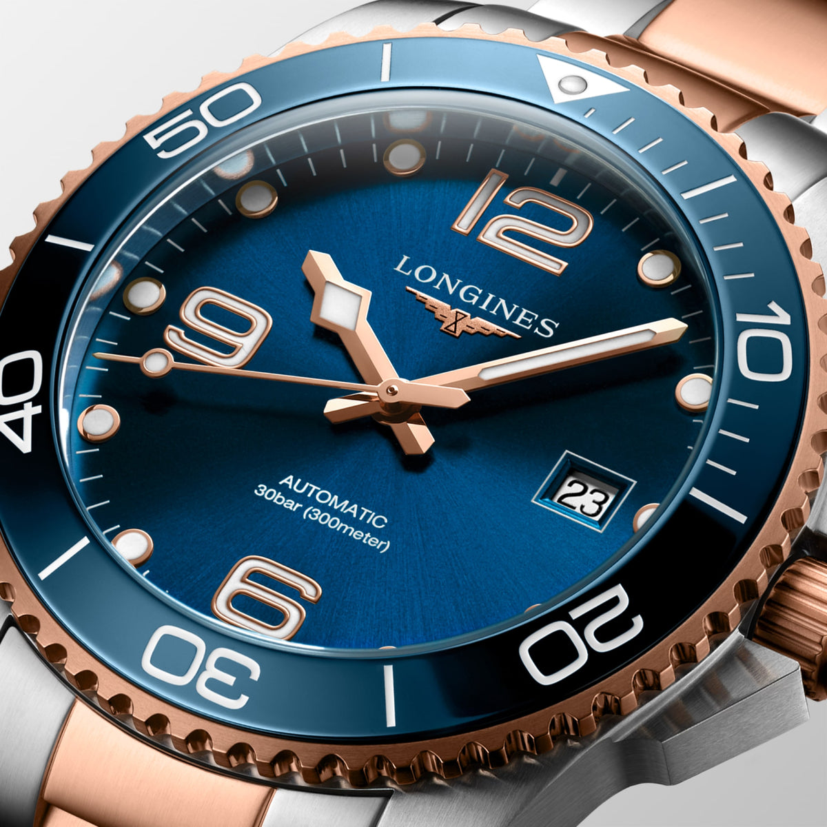 Longines HydroConquest 41mm L3.781.3.98.7 Watch for Men - dial close-up