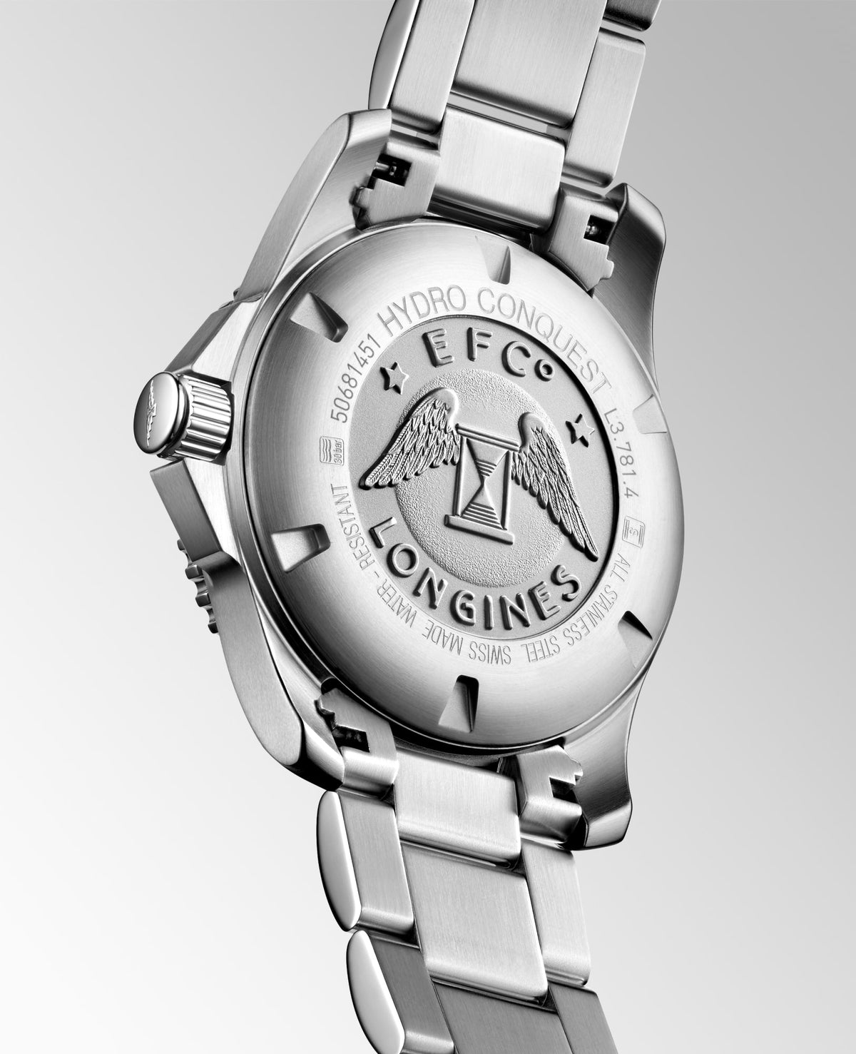 Longines HydroConquest 41mm L3.781.4.05.6 Watch for Men - case-back view