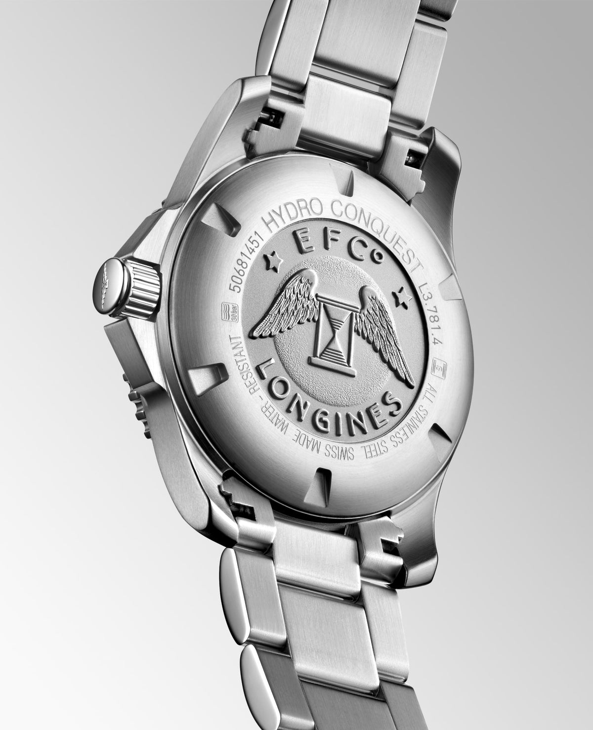 Longines HydroConquest 41mm L3.781.4.06.6 Watch for Men - case-back view