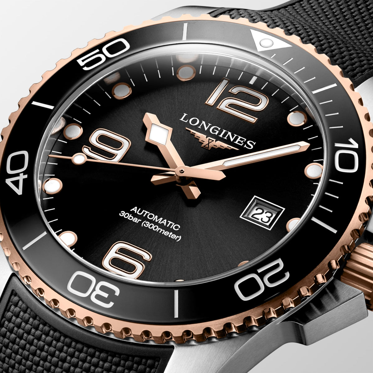 Longines HydroConquest 43mm L3.782.3.58.9 Watch for Men - dial close-up