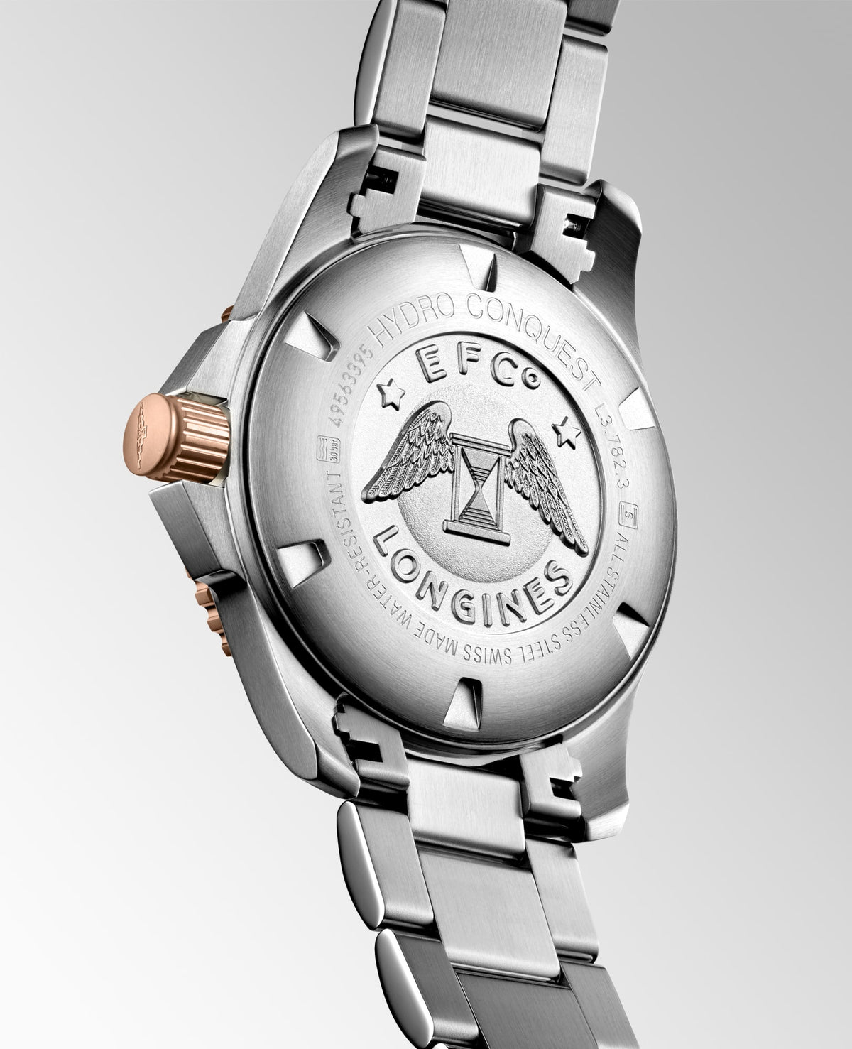 Longines HydroConquest 43mm L3.782.3.78.7 Watch for Men - case-back view