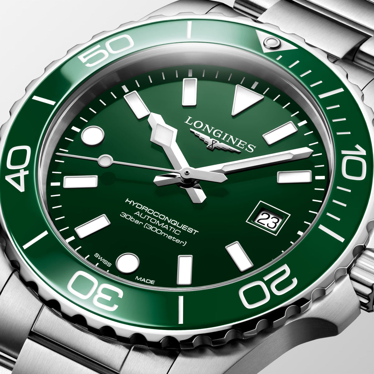 Longines HydroConquest 42mm L3.788.4.06.6 Watch for Men - dial close-up