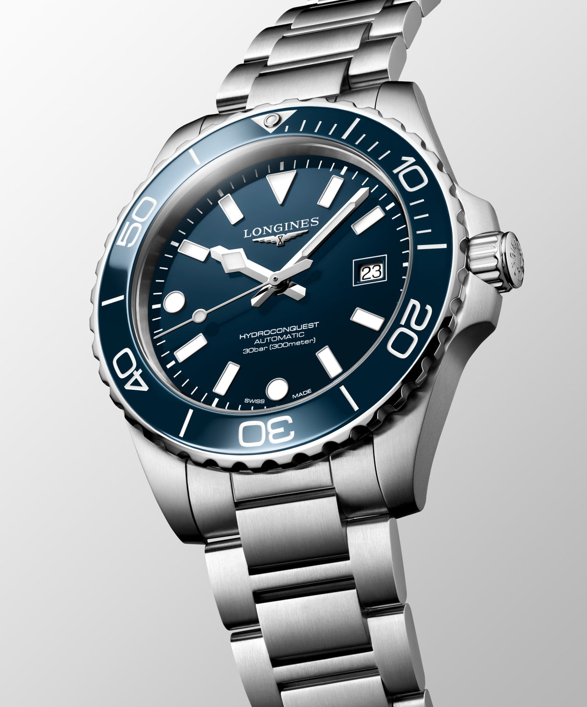 Longines HydroConquest 42mm L3.788.4.96.6 Watch for Men - dial view
