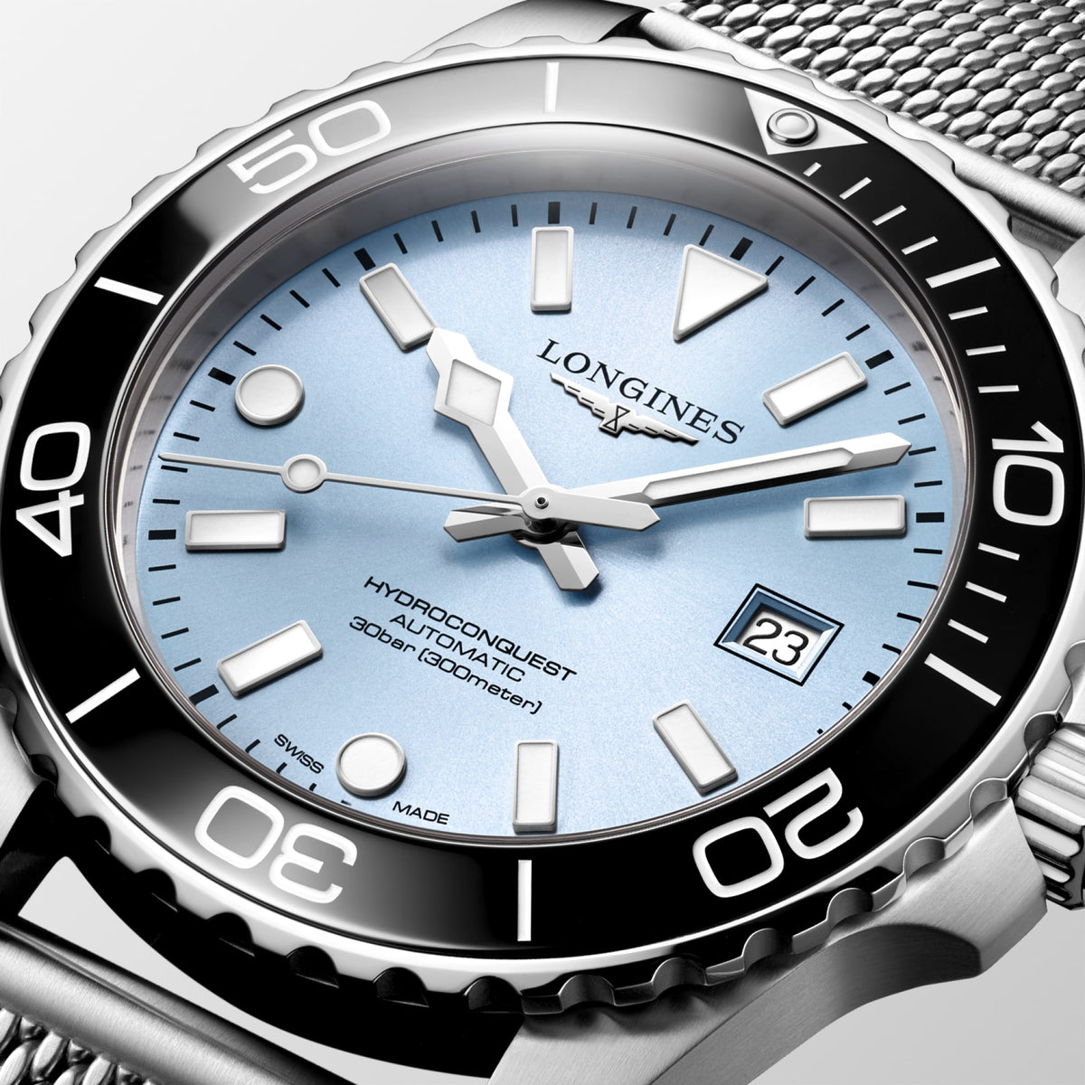Longines HydroConquest 42mm L3.788.4.99.6 Watch for Men - dial close-up