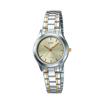 Casio Enticer Women Quartz Gold Dial Analog Stainless Steel Watch A2277