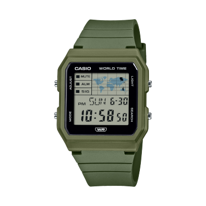 Casio Youth Unisex Quartz Black Dial Digital Resin Watch D398