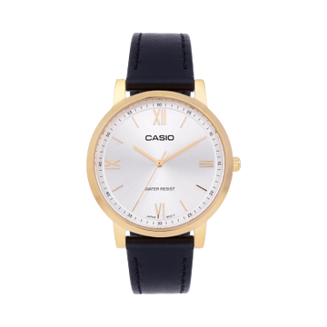 Casio Enticer Women Quartz Silver Dial Analog Leather Watch A2161