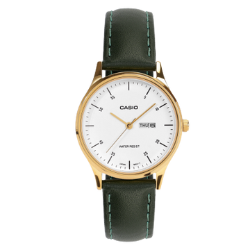 Casio Enticer Women Quartz White Dial Analog Leather Watch A2507