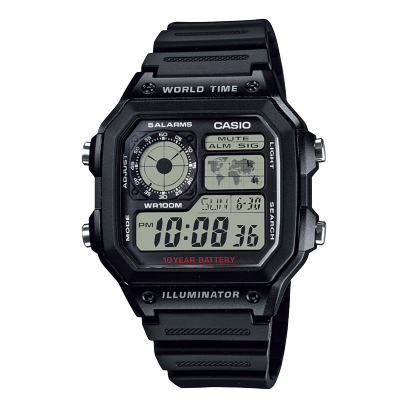 Casio Youth Unisex Quartz Black Dial Digital Resin Watch D097