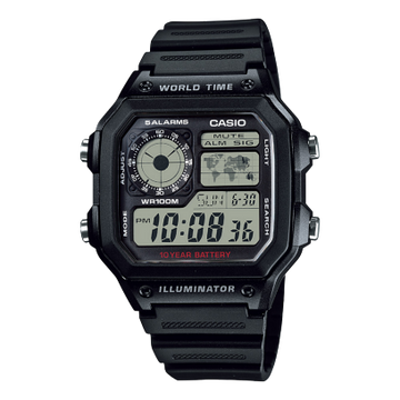 Casio Youth Unisex Quartz Black Dial Digital Resin Watch D097