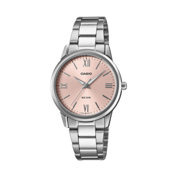 Casio Enticer Women Quartz Pink Dial Analog Stainless Steel Watch A2477