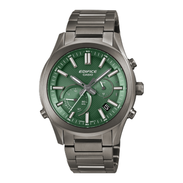 Casio Edifice Men Quartz Green Dial Chronograph Stainless Steel Watch ED711