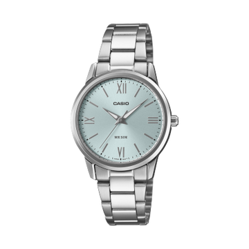 Casio Enticer Women Quartz Blue Dial Analog Stainless Steel Watch A2476