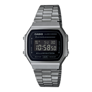 Casio Vintage Grey Digital Alarm, A168WGG-1BDF-D182 D182