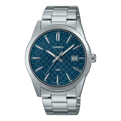 Casio Enticer Men Quartz Blue Dial Analog Stainless Steel Watch A2241