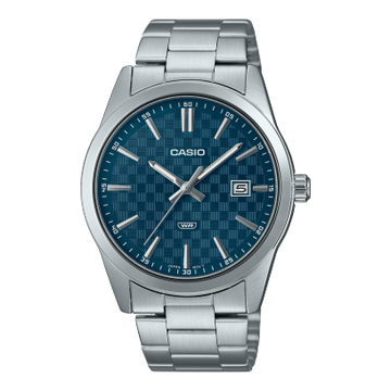 Casio Enticer Men Quartz Blue Dial Analog Stainless Steel Watch A2241