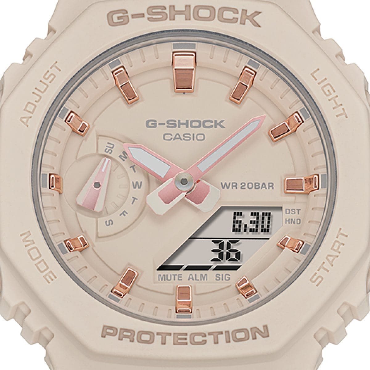 Casio G-Shock GMA-S2100-4A – dial close-up