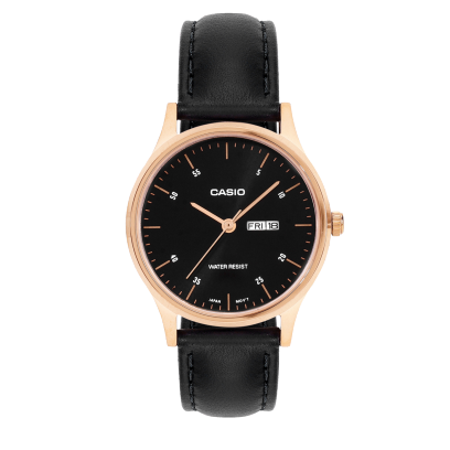 Casio Enticer Women Quartz Black Dial Analog Leather Watch A2510