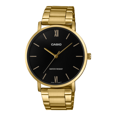 Casio Enticer Men Quartz Black Dial Analog Stainless Steel Watch A1777