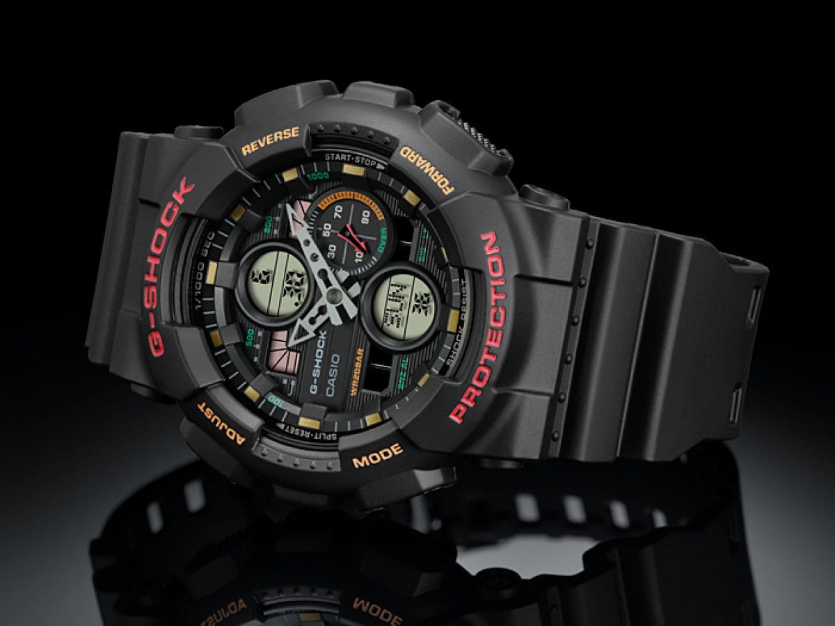 Casio G-Shock GA-140-1A4 – front three-quarter view