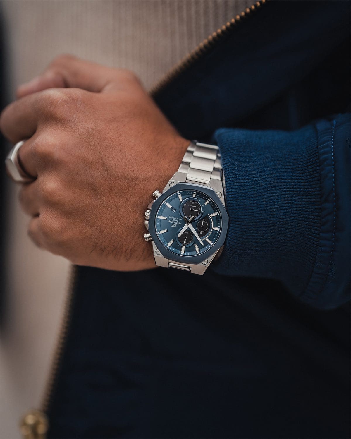 Casio Edifice EFS-S570DB-2A – on the wrist