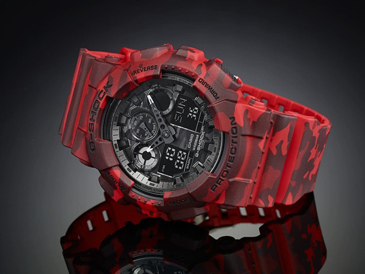 Casio G-Shock GA-100CM-4A – front three-quarter view