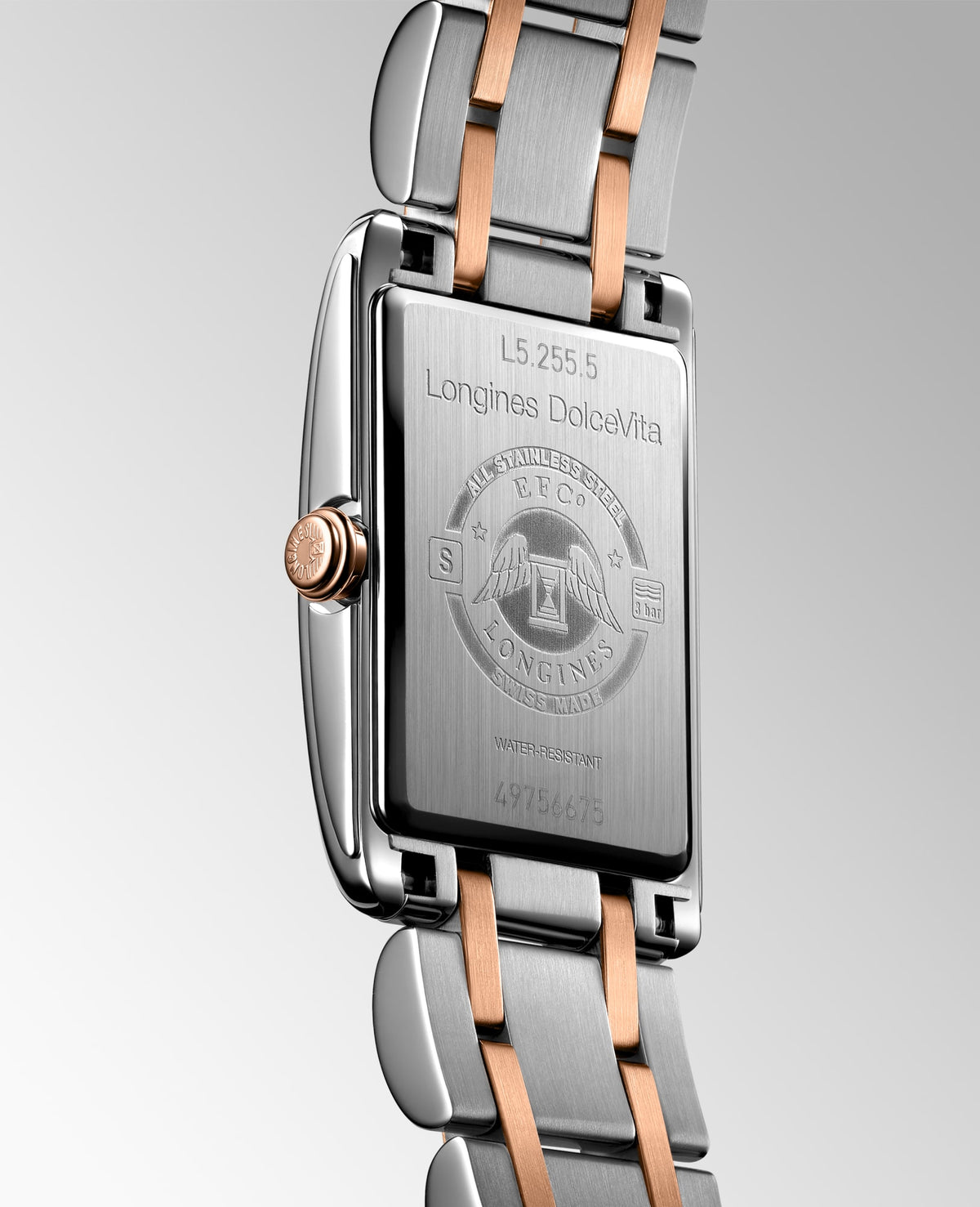 Longines DolceVita L5.255.5.87.7 Watch for Women - case-back view