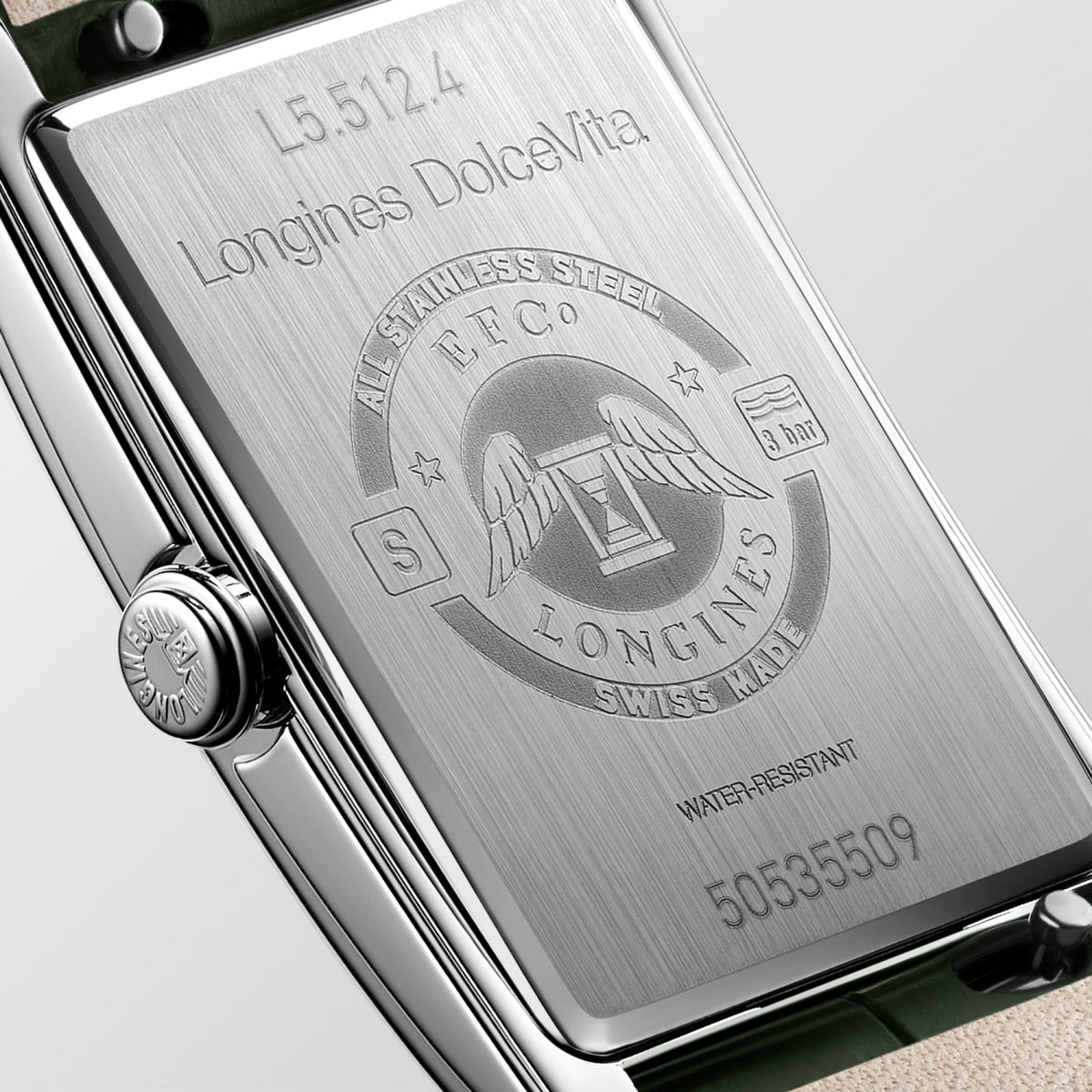 Longines DolceVita L5.512.4.08.2 Watch for Women - case-back close-up