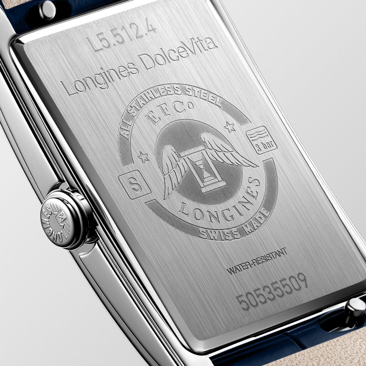 Longines DolceVita L5.512.4.70.2 Watch for Women - case-back close-up