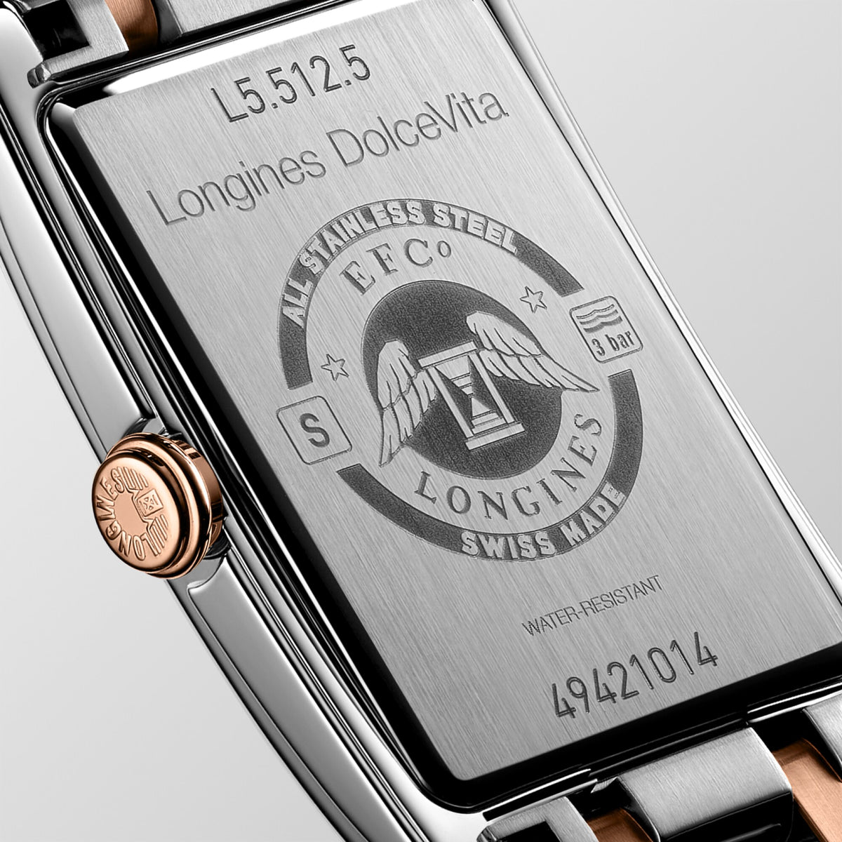 Longines DolceVita L5.512.5.71.7 Watch for Women - case-back close-up
