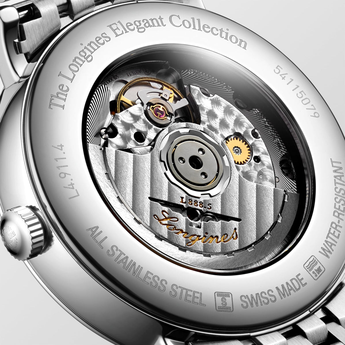 Longines Elegant Collection 41mm L4.911.4.11.6 Watch for Men - case-back close-up
