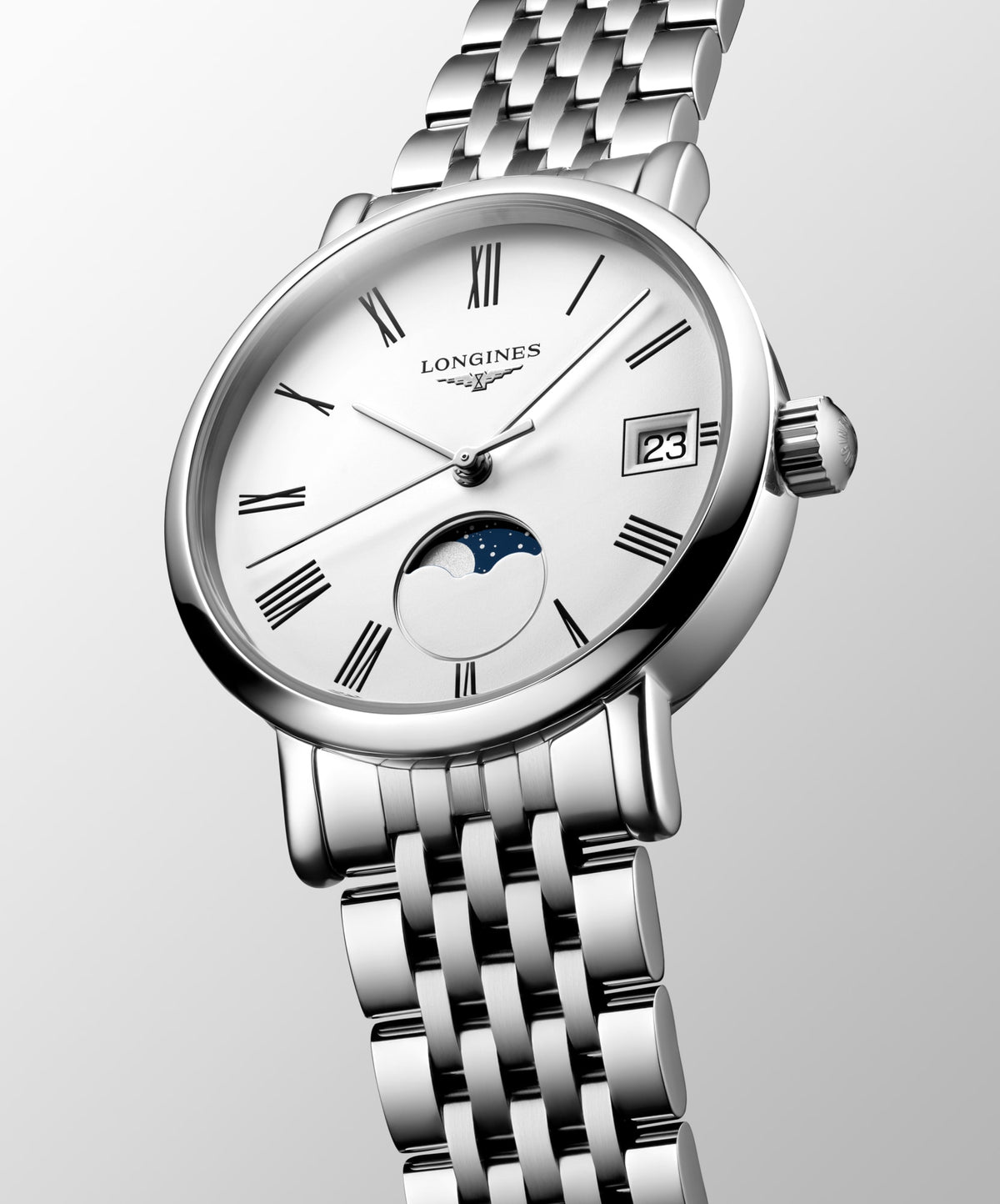Longines Elegant Collection Moonphase 30mm L4.330.4.11.6 Watch for Women - dial view